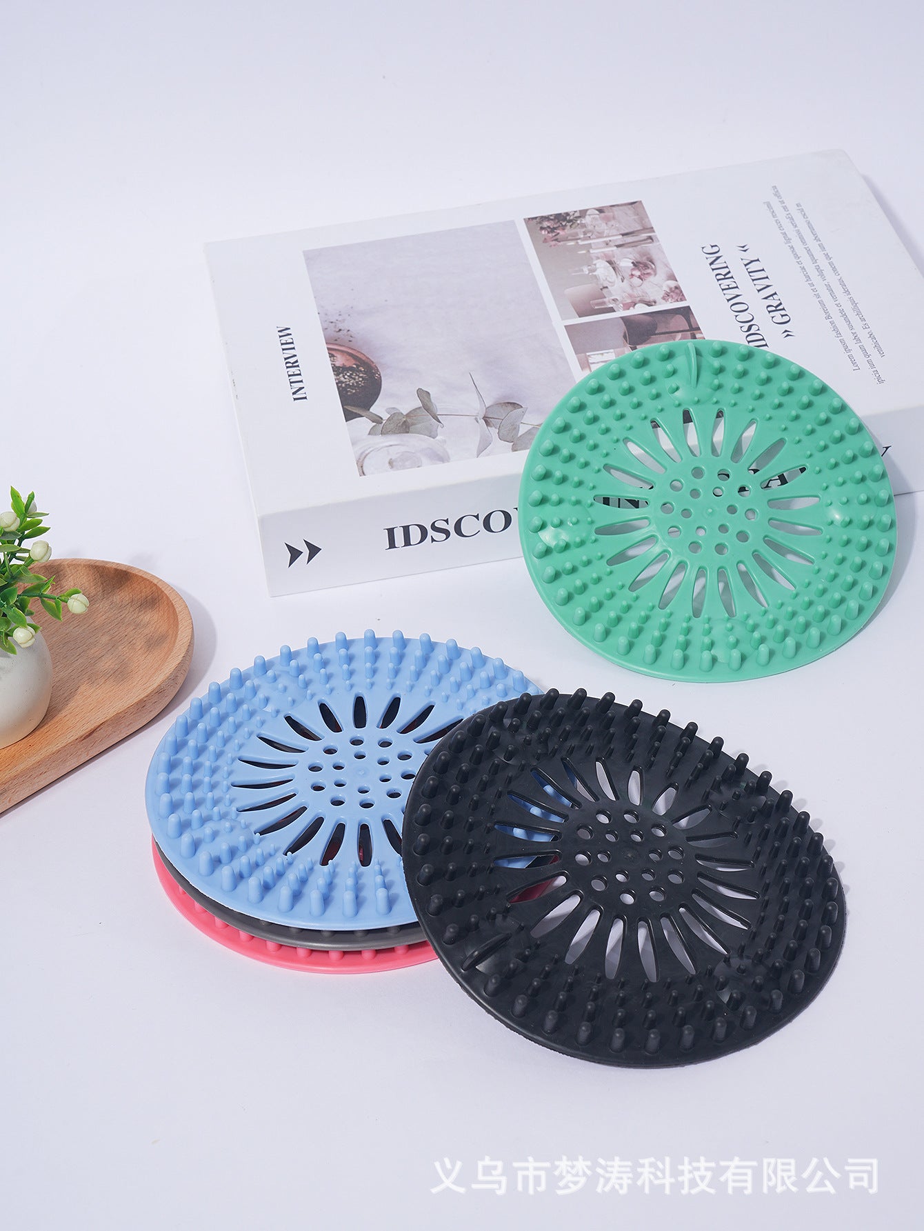 Silicone Suction Cup Hair Floor Drain Cover Kitchen Bathroom Sewer Barrier Hair Filter Wash Basin Anti-blocking